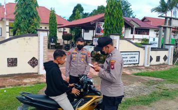 Tak Gunakan Masker Warga Diberi Teguran