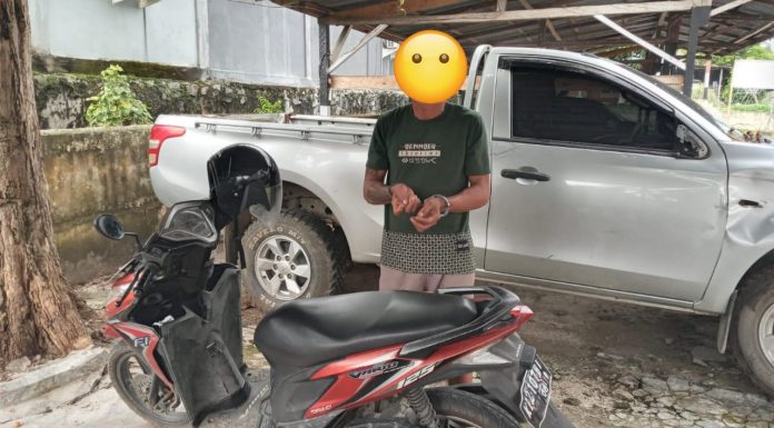 Curi Sepeda Motor di Pasar Mandor Pelaku Diciduk Polisi