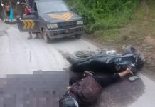 Diduga Dalam Pengaruh Alkohol Pria Paruh Baya Terlibat Kecelakaan Tunggal di Ansang