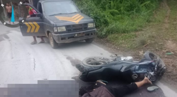 Diduga Dalam Pengaruh Alkohol Pria Paruh Baya Terlibat Kecelakaan Tunggal di Ansang