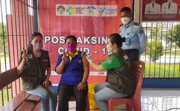 Warga Binaan Rutan Kelas II B Landak Terima Vaksinasi Dosis Pertama dan Kedua