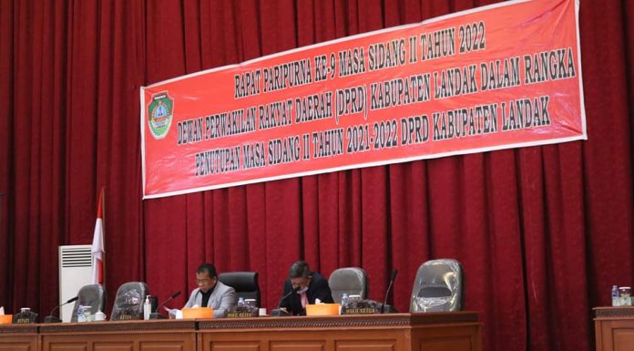 Rapat Paripurna Penutupan Masa Sidang II Tahun 2021-2022 DPRD Landak