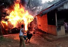 Satu Unit Rumah Warga di Dusun Ketapang Mukok Terbakar