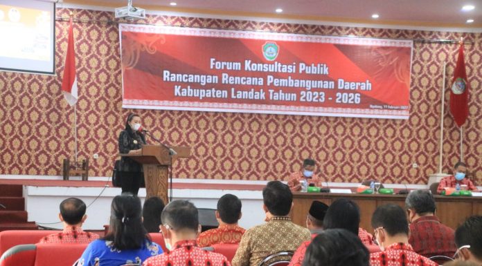 Bupati Landak Buka Forum Konsultasi Publik Penyusunan RPD Tahun 2023-2026