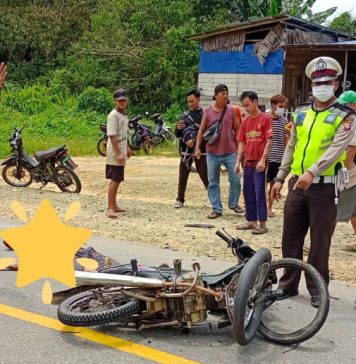 Tidak Gunakan Helm, Satu Pengendara Tewas Terlibat Lakalantas di Mempawah Hulu