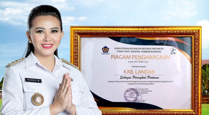 Pemkab Landak Raih Peringkat Pertama Pengelolaan Dana Desa 2021