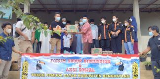 FGD Pemuda Dayak Bengkayang Serta Penyerahan Bantuan Sembako ke Panti Asuhan