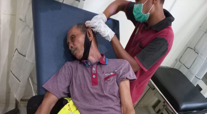 Lakalantas Sepeda Motor di Sengah Temila, Korban Dilarikan ke Puskesmas
