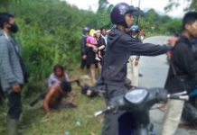 Adu Banteng Motor Vs Motor di Senakin, Satu Pengendara Dirujuk ke RS Pontianak