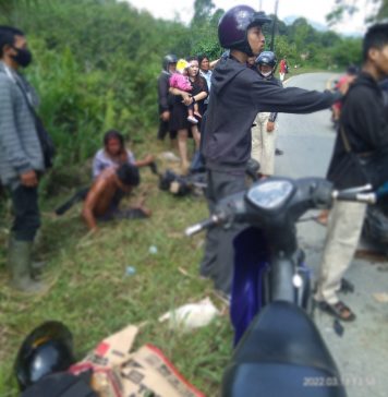 Adu Banteng Motor Vs Motor di Senakin, Satu Pengendara Dirujuk ke RS Pontianak