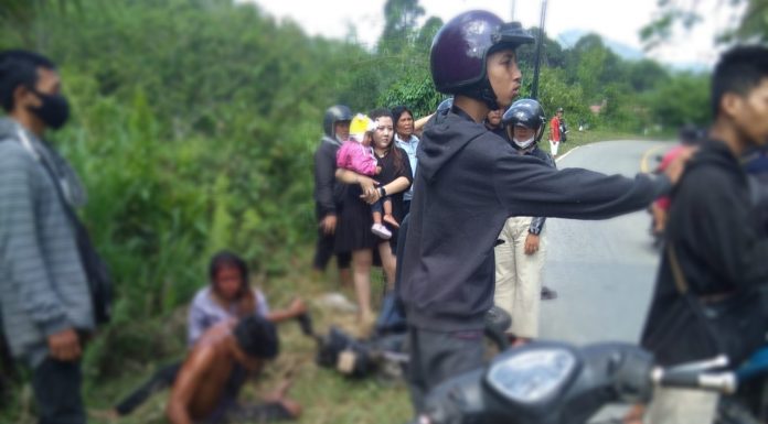 Adu Banteng Motor Vs Motor di Senakin, Satu Pengendara Dirujuk ke RS Pontianak