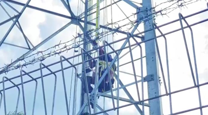 Diduga Alami Depresi, Seorang Pria Nekat Panjat Tower Jaringan Seluler