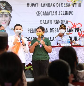 Bupati Landak Minta PKK Desa Nyiin Gencar Laksanakan Posyandu