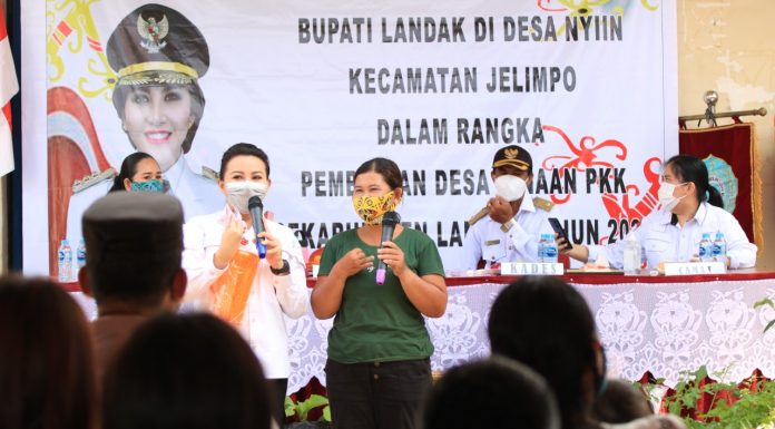 Bupati Landak Minta PKK Desa Nyiin Gencar Laksanakan Posyandu