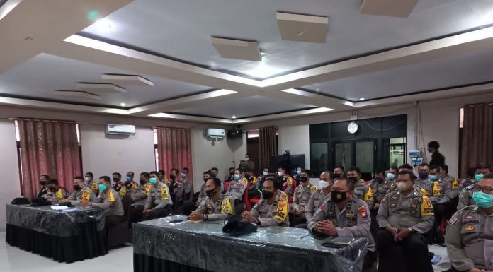 Bhabinkamtibmas Polres Landak Ikuti Binlat Penguatan Nilai-Nilai Kebangsaan