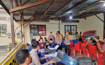 Polres Landak Terus Dukung Percepatan Vaksinasi di Bulan Suci Ramadhan