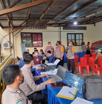 Polres Landak Terus Dukung Percepatan Vaksinasi di Bulan Suci Ramadhan