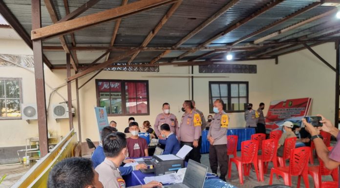 Polres Landak Terus Dukung Percepatan Vaksinasi di Bulan Suci Ramadhan
