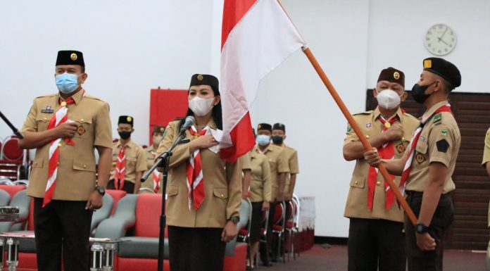 Bupati Karolin Dilantik Menjadi Ketua Mabicab Pramuka Landak