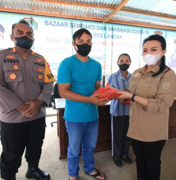 Bupati dan Kapolres Landak Laksanakan Bazaar Murah Idul Fitri
