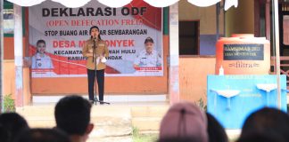 Desa Mentonyek Deklarasi Stop BAB Sembarangan, Bupati Karolin : Ini Sangat Penting Untuk Masyarakat