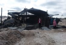 Kebakaran Gudang Pasir di Desa Kayuara, Diduga Dibakar Orang Tak Dikenal