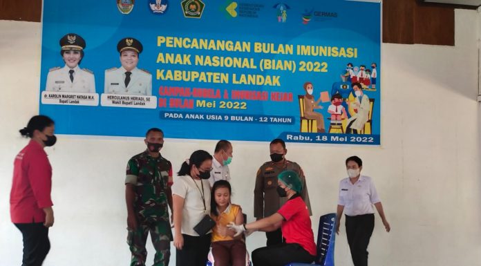 Pemkab Landak Targetkan 95 Persen Imunisasi Campak dan Rubela Bagi Anak Usia 9 Bulan Hingga 12 Tahun