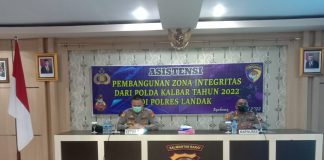 Tim RBP Rorena Polda Kalbar Asistensi Pembangunan Zona Integritas di Polres Landak