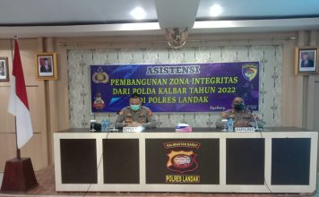 Tim RBP Rorena Polda Kalbar Asistensi Pembangunan Zona Integritas di Polres Landak