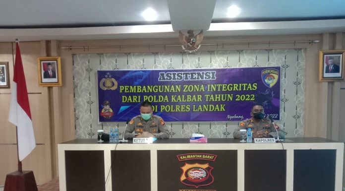 Tim RBP Rorena Polda Kalbar Asistensi Pembangunan Zona Integritas di Polres Landak