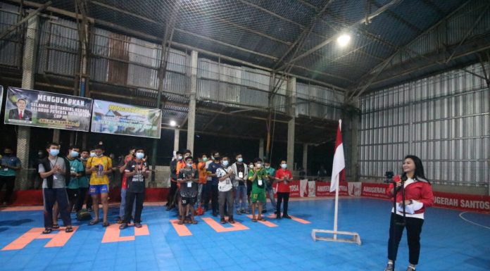 Bupati Karolin Resmi Buka Futsal Kota Intan Cup III
