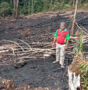 Tiga Titik Api Terpantau di Sengah Temila, Anggota Polsek Turun Cek Lokasi