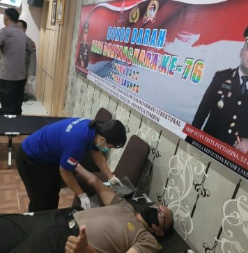 Bantu Penuhi Stok Darah, Polres Landak Gelar Bakti Sosial Donor Darah