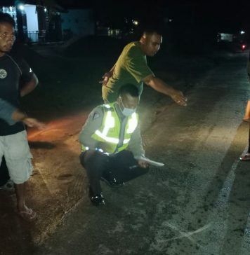 Motor Vs Motor di Karangan, Satu Korban Meninggal Dunia