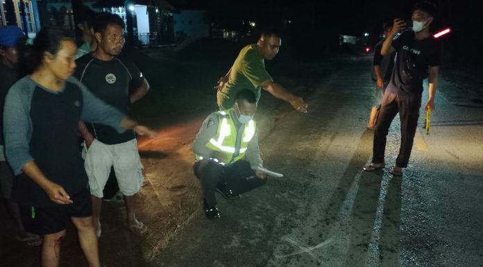 Motor Vs Motor di Karangan, Satu Korban Meninggal Dunia