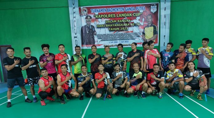 20 Tim Bulu Tangkis Meriahkan Hari Bhayangkara Yang Digelar Polres Landak