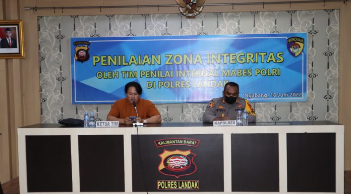 Tim Penilai Internal Mabes Polri Kunjungi Polres Landak