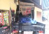 Laka Tunggal Mobil Pick Up Tabrak Rumah Warga di Sidas