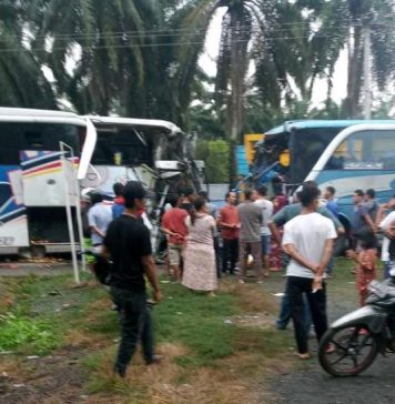 Tabrakan Dua Bus di Asam Jawa, Tiga Penumpang Dikabarkan Meninggal Dunia
