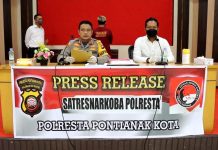 Pengedar Narkoba Antar Provinsi Dibekuk, Sat Narkoba Polresta Pontianak Sita Barang Bukti 1 Kilogram Sabu