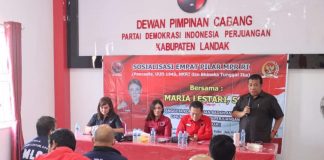 Ketua DPRD Landak Heri Saman Hadiri Reses Anggota Komisi IV DPR RI Maria Lestari
