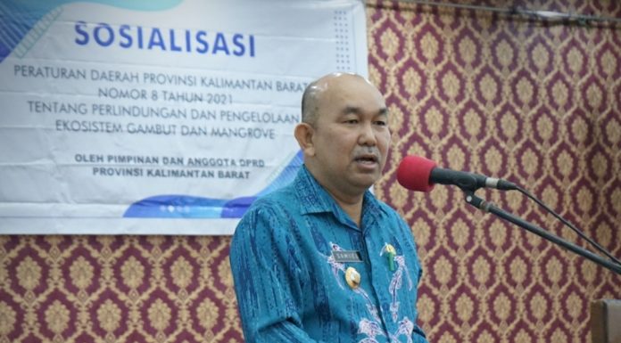 Pj Bupati Landak Buka Sosialisasi Perlindungan dan Pengelolaan Ekosistem Gambut dan Mangrove