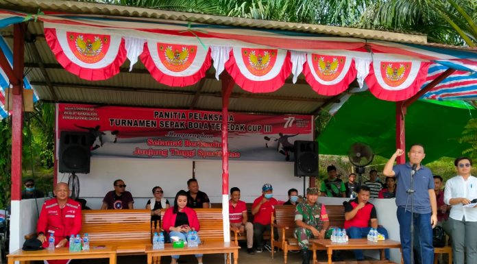 Turnamen Tebedak CUP III 2022 Digelar, Sekda Landak Minta Tim Kesebelasan Junjung Tinggi Sportivitas Bertanding