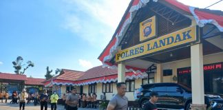 Rutin Gelar Olah Raga Cara Polres Landak Jaga Kesehatan Para Anggota