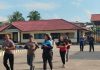 Personel Polres Landak Rutin Gelar Olah Raga Turunkan Berat Badan