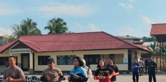 Personel Polres Landak Rutin Gelar Olah Raga Turunkan Berat Badan