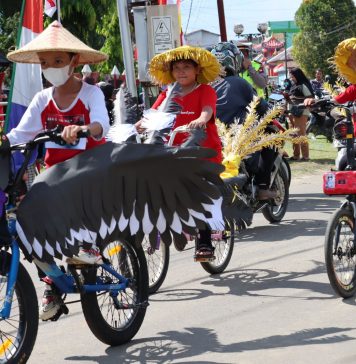 Amankan Lomba Sepeda Hias dan Landak Fashion Carnaval Personel Polres Landak Dikerahkan