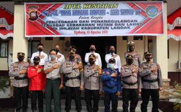 Polres Landak Gelar Apel Kewilayahan Bina Karuna Kapuas 2022 Tahap II