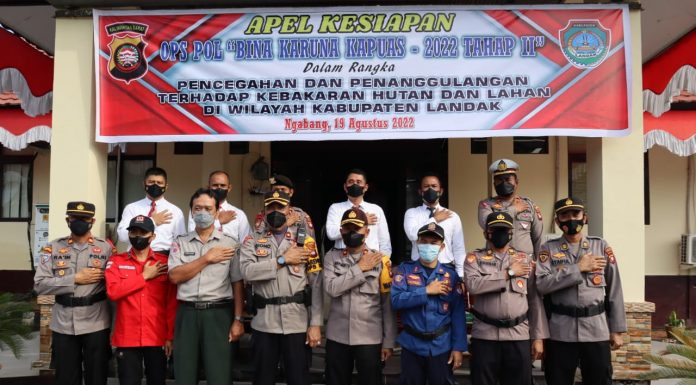 Polres Landak Gelar Apel Kewilayahan Bina Karuna Kapuas 2022 Tahap II