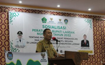 Sekda Landak Buka Sosialisasi Peraturan Bupati Landak Nomor 8 Tahun 2022